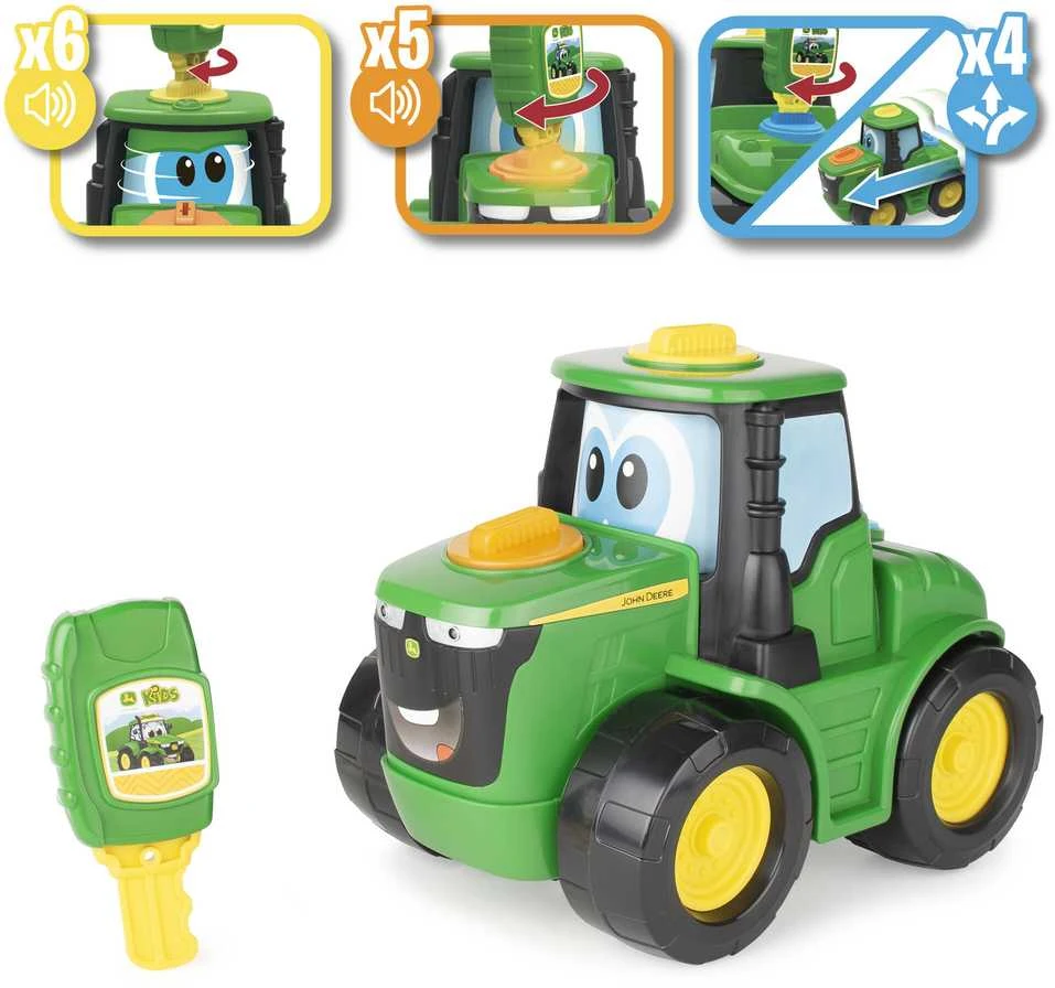Tomy John_Deere Žaislinis traktorius John Deere KEY N GO JOHNNY 47500