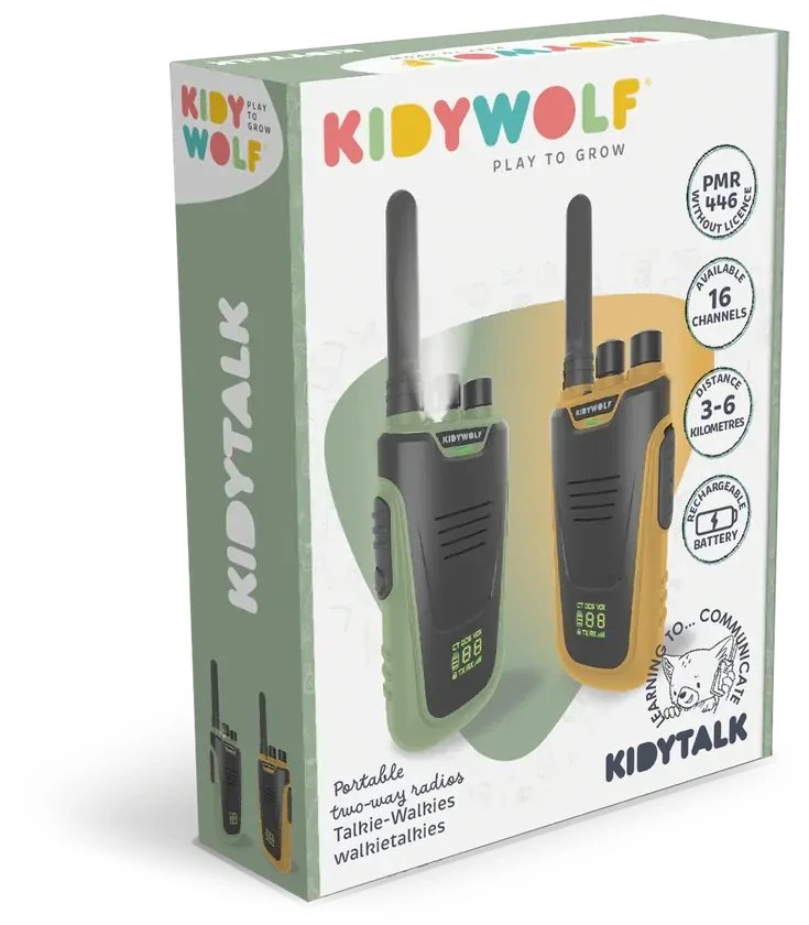 KIDYWOLF Vaikiškos racijos 2vnt. (žalia+oranžinė)