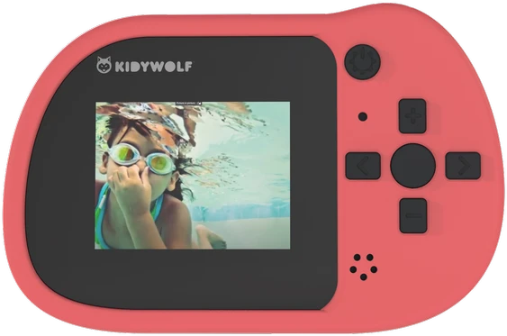 KIDYWOLF vandeniui atsparus skaitmeninis fotoaparatas KIDYCAM, rožinis