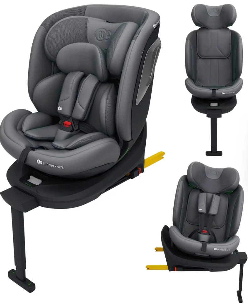 KINDERKRAFT automobilinė kėdutė I-360 2 PLUS, Pilkas, KCI36002GRYPL00