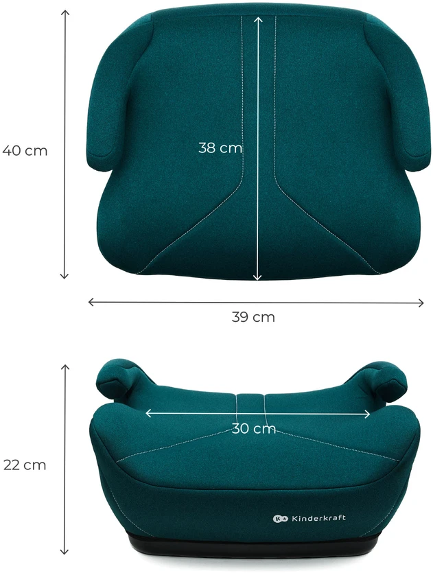 KINDERKRAFT automobilinė kėdutė I-BOOST 2, i-Size, žalia, KCIBOO02GRE0000