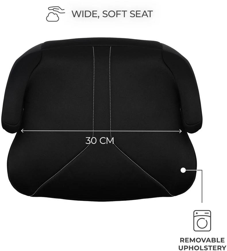 KINDERKRAFT automobilinė kėdutė I-BOOST 2, i-Size, juoda, KCIBOO02BLK0000