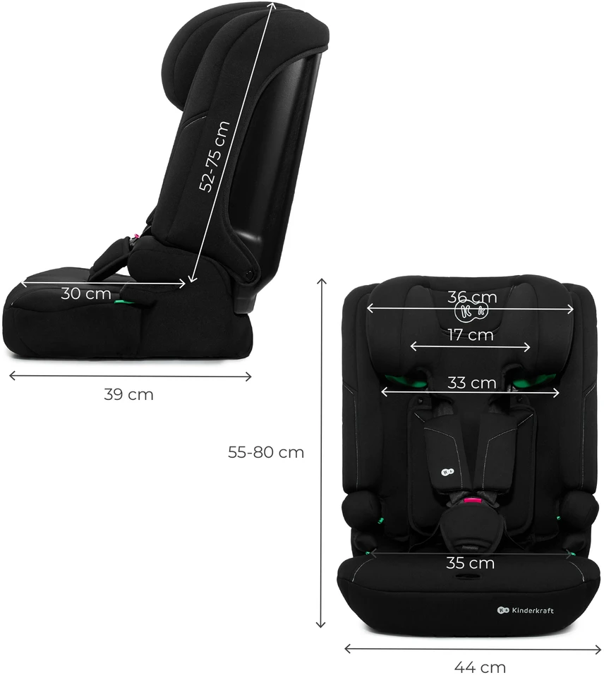 KINDERKRAFT automobilinė kėdutė I-COMFY, i-Size, juoda, KCICOM00BLK0000