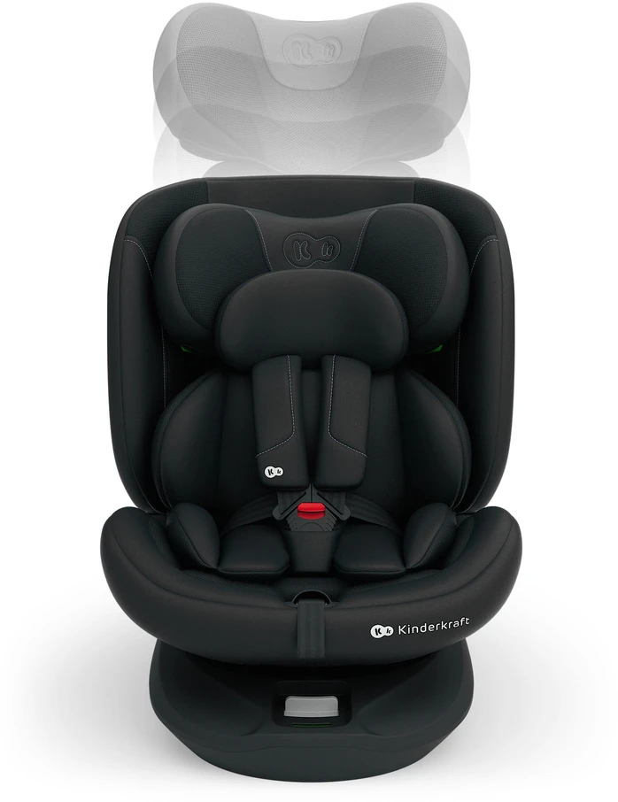 KINDERKRAFT automobilinė kėdutė I-GROW 2 PLUS, 40-150 cm., Juodas, KCIGRO02BLKPL00