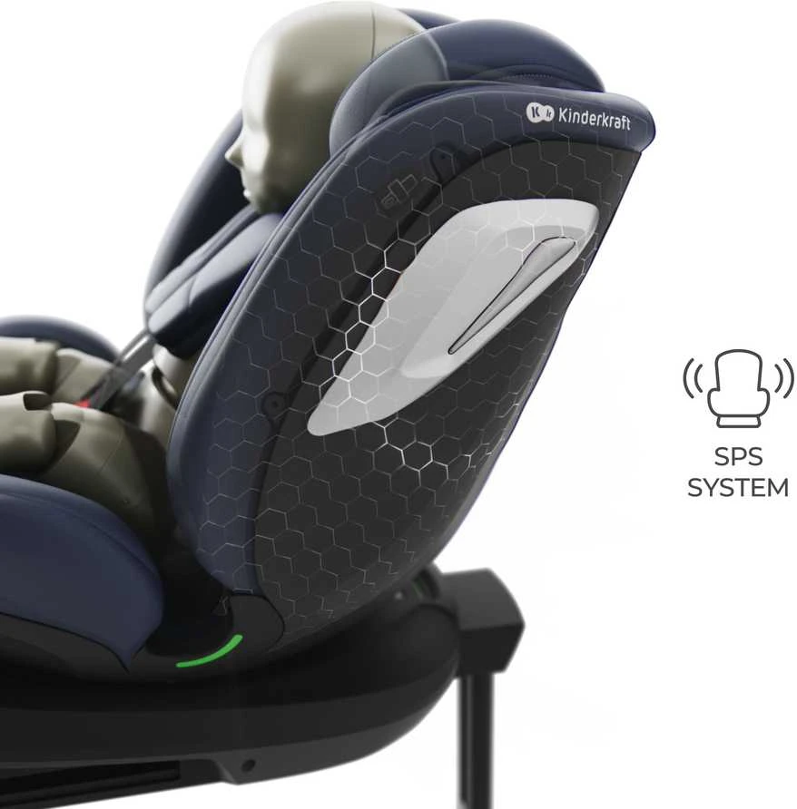 KINDERKRAFT automobilinė kėdutė I-GROW 2 PLUS, 40-150 cm., Navy, KCIGRO02NAVPL00