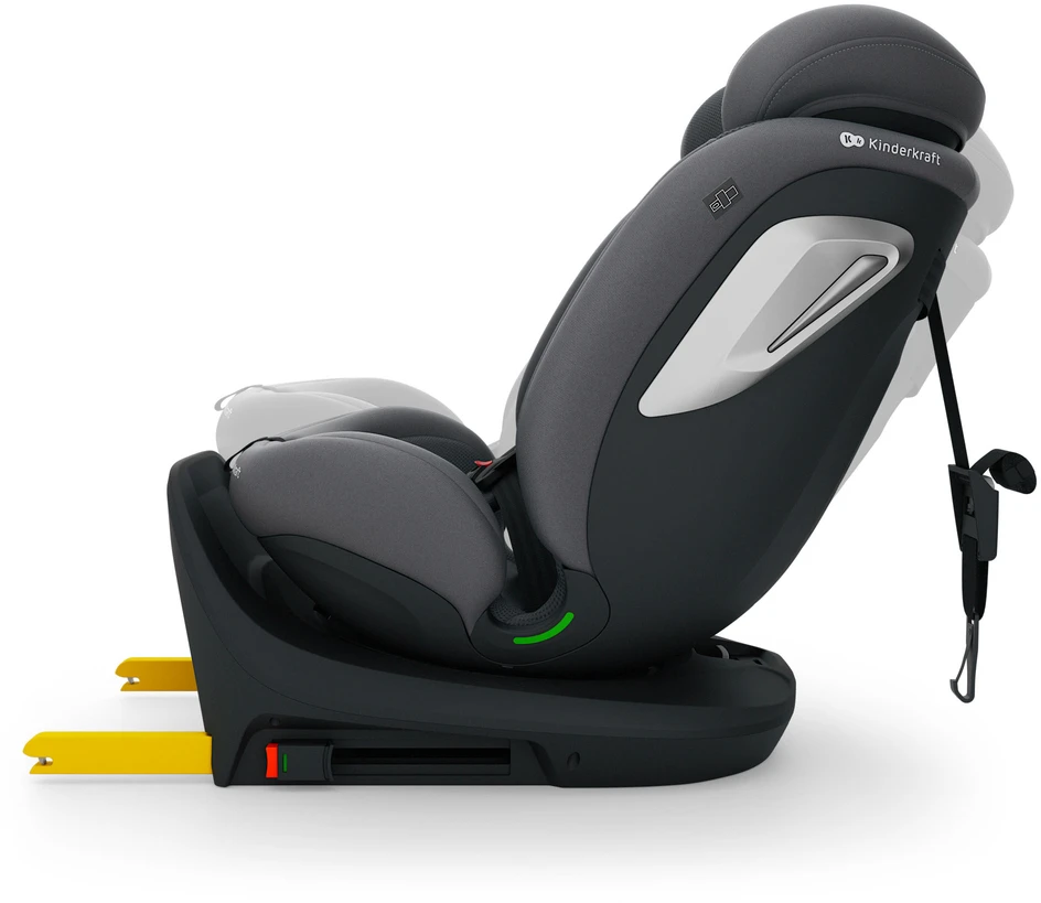 KINDERKRAFT automobilinė kėdutė I-GROW 2 PLUS, 40-150 cm., Pilkas, KCIGRO02GRYPL00
