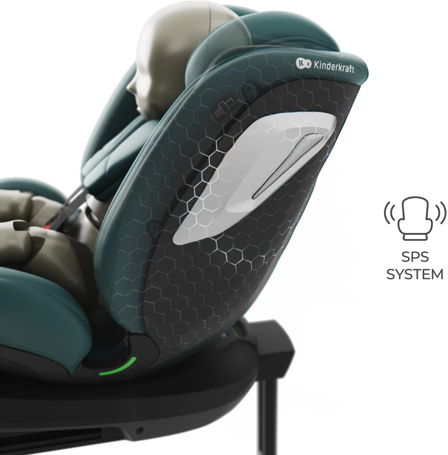 KINDERKRAFT automobilinė kėdutė I-GROW 2 PLUS, 40-150 cm., Žalias, KCIGRO02GREPL00