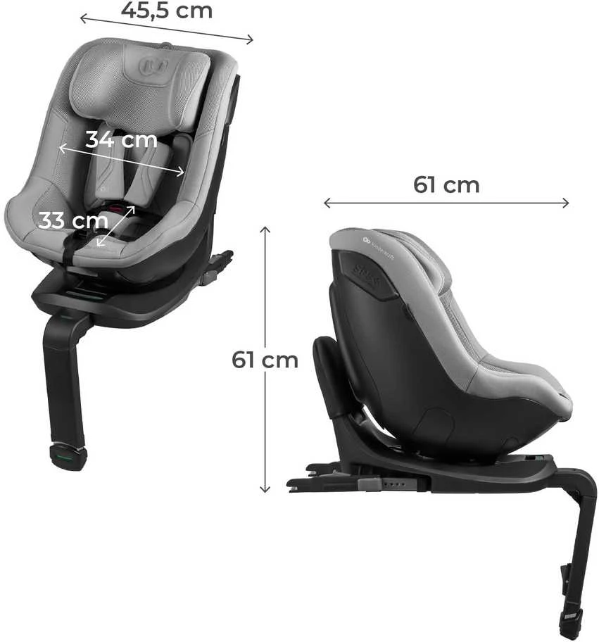 KINDERKRAFT automobilinė kėdutė I-GUARD PRO I-SIZE, 61-105 cm., Pilkas, KCIGUAPRGRY000N