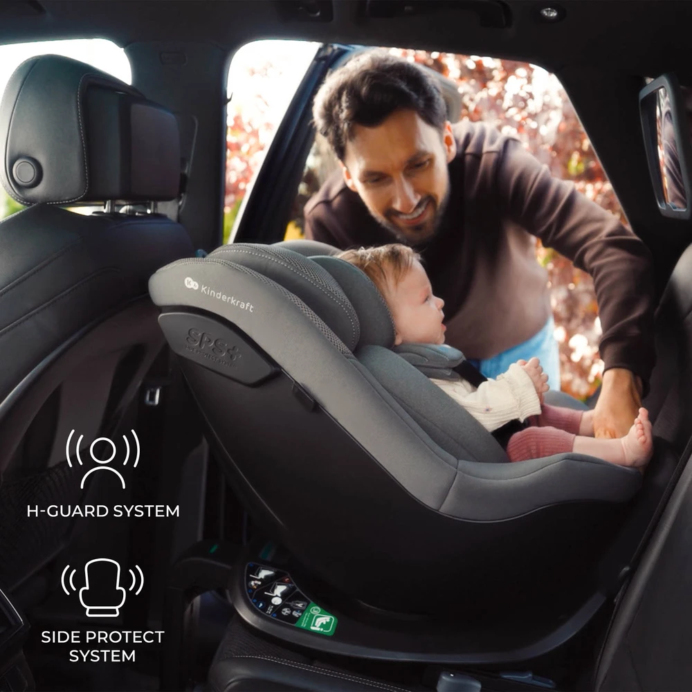KINDERKRAFT automobilinė kėdutė I-GUARD I-SIZE, 40-105 cm., rusvai gelsvas, KCIGUA00BEG000N
