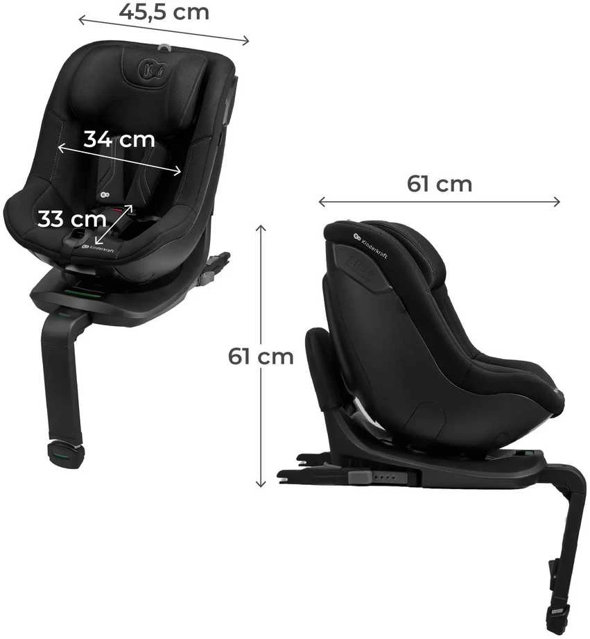 KINDERKRAFT automobilinė kėdutė I-GUARD PRO I-SIZE, 61-105 cm., Juodas, KCIGUAPRBLK000N