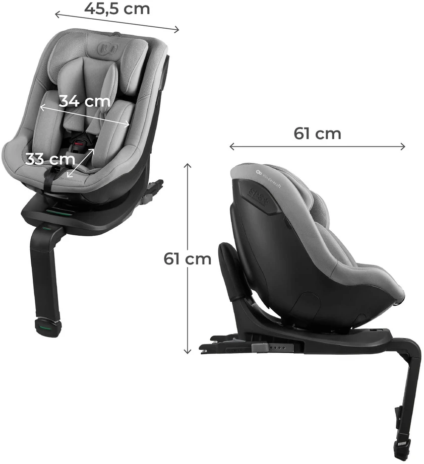 KINDERKRAFT automobilinė kėdutė I-GUARD I-SIZE, 40-105 cm., Pilkas, KCIGUA00GRY000N