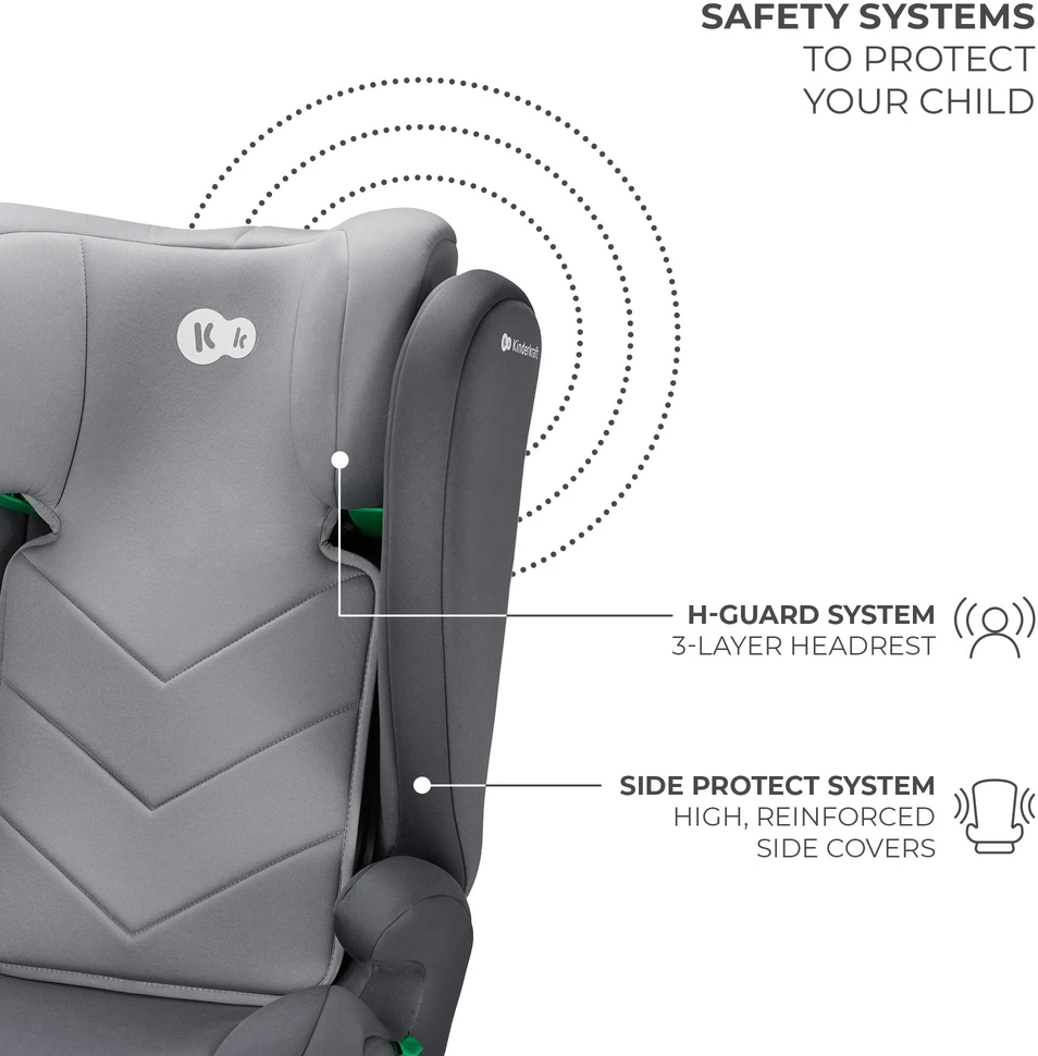 KINDERKRAFT automobilinė kėdutė I-SPARK 2 PLUS I-SIZE, 100-150 cm., Pilkas, KCISPA02GRYPL00