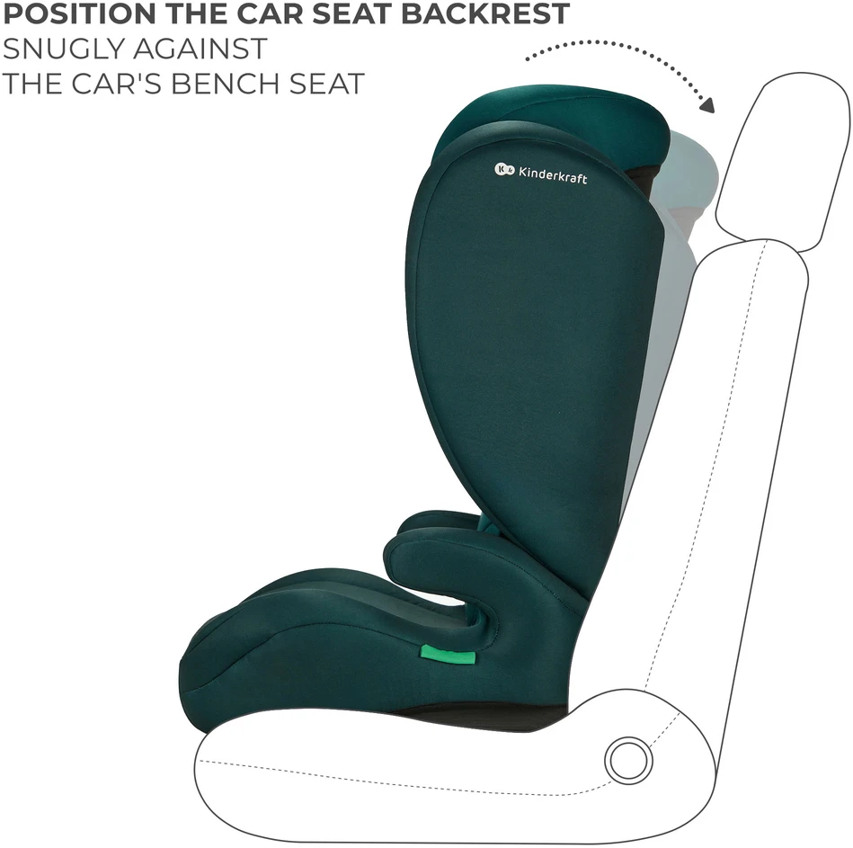 KINDERKRAFT automobilinė kėdutė I-SPARK 2 PLUS I-SIZE, 100-150 cm., Žalias, KCISPA02GREPL00