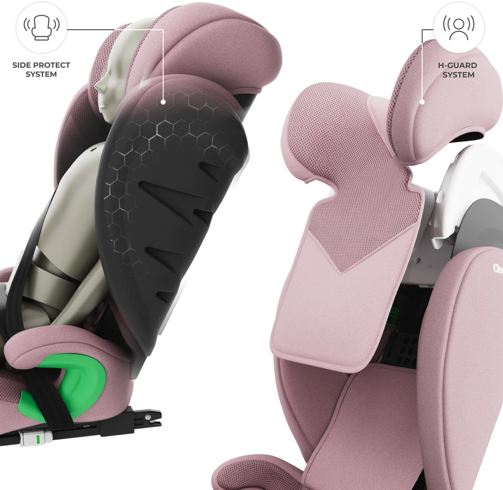 KINDERKRAFT automobilinė kėdutė JUNIOR FIX 2 PLUS, 100-150 cm., Rožinė, KCJUFI20PNKPL0N