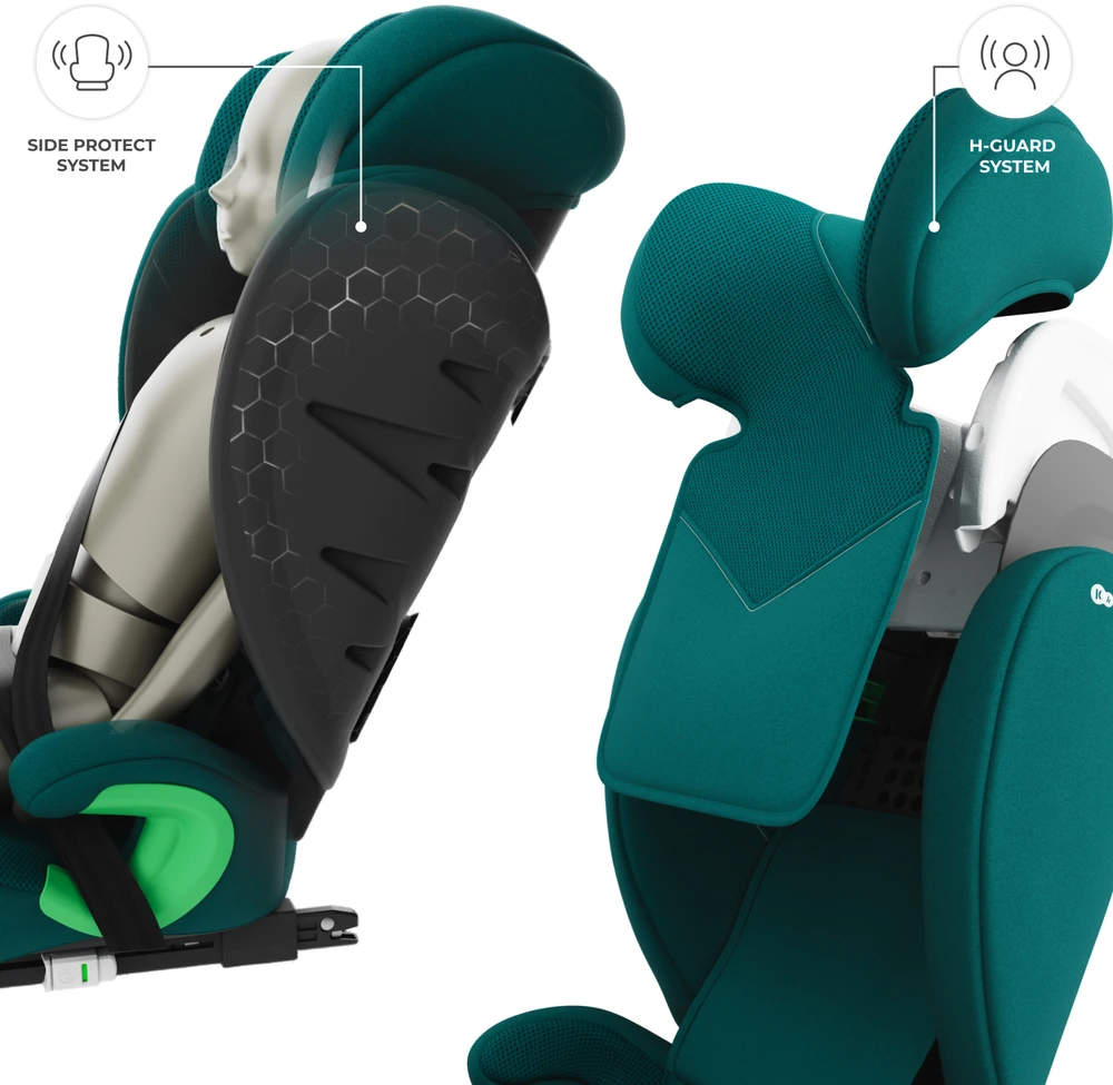 KINDERKRAFT automobilinė kėdutė JUNIOR FIX 2 PLUS, 100-150 cm., Žalias, KCJUFI20GREPL0N