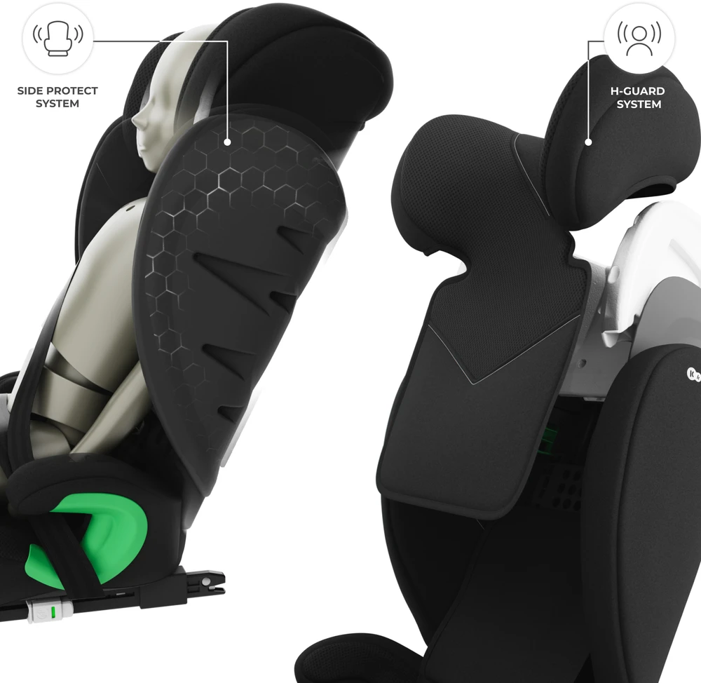 KINDERKRAFT automobilinė kėdutė JUNIOR FIX 2 PLUS, 100-150 cm., Juodas, KCJUFI20BLKPL0N