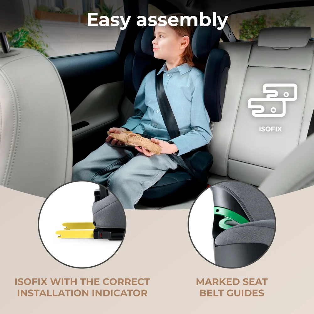 KINDERKRAFT automobilinė kėdutė XPAND 2 PRO, i-Size 100–150 cm, pilka, KCXPPR02GRY0000
