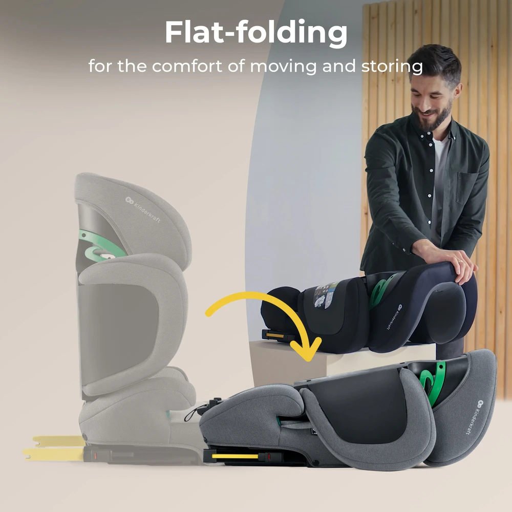 KINDERKRAFT automobilinė kėdutė XPAND 2 PRO, i-Size 100–150 cm, pilka, KCXPPR02GRY0000