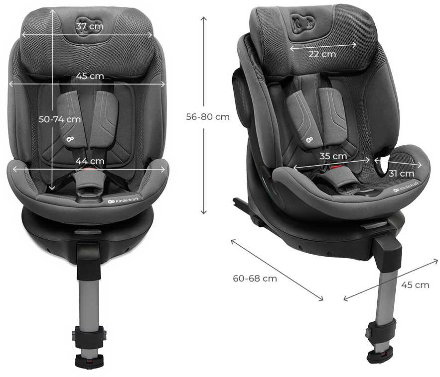 KINDERKRAFT automobilinė kėdutė XPRIDER 2 i-Size, 40-150 cm, pilkas, KCXRID02GRY0000