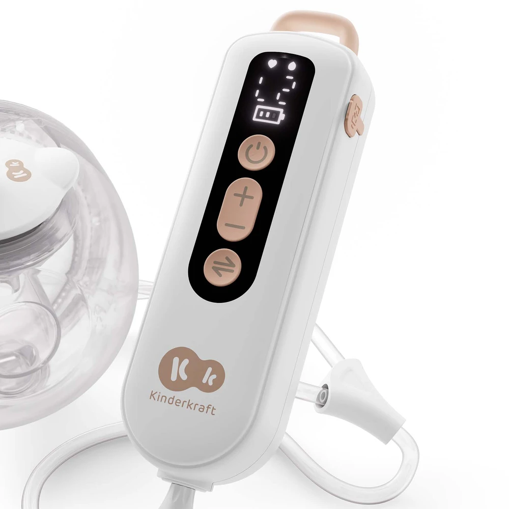 KINDERKRAFT dvigubas nešiojamas elektrinis pientraukis GENTLEFLOW, golden, KEGEFL00GLD0000