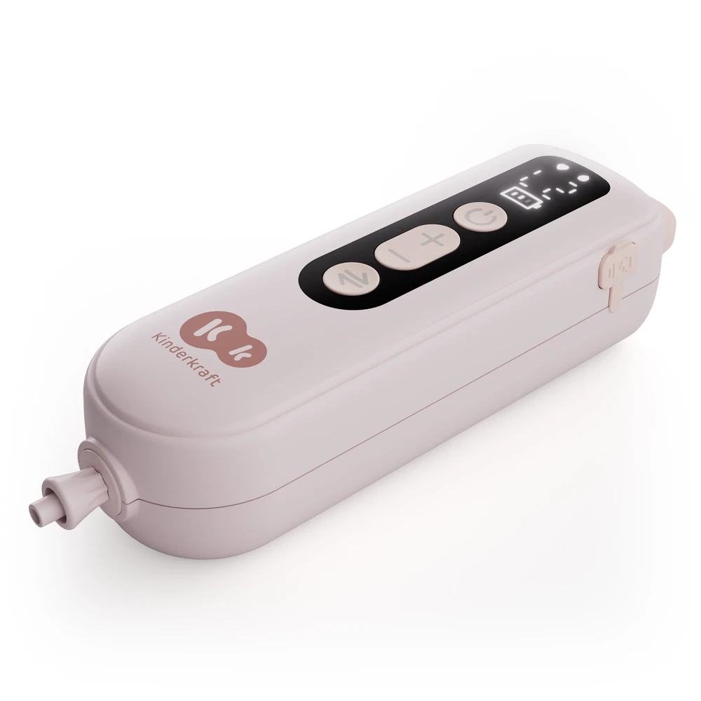 KINDERKRAFT dvigubas nešiojamas elektrinis pientraukis GENTLEFLOW, pink, KEGEFL00PNK0000