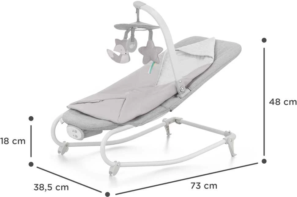KINDERKRAFT gultukas FELIO 2, stone pilkas, KBFELI20GRY0000