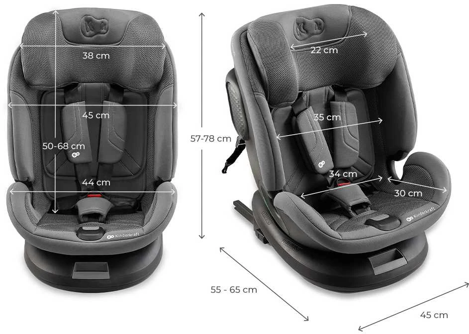 Kinderkraft KINDENKRAFT automobilinė kėdutė 40-150 cm, XPEDITION 3 i-size, pilkas, KCXPED03GRY0000