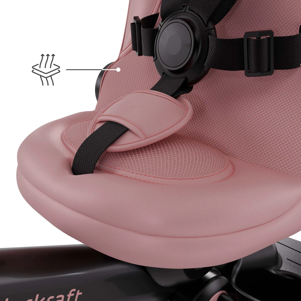 Vaikiškas triratukas Kinderkraft AVEO 2 Plus, rožinis
