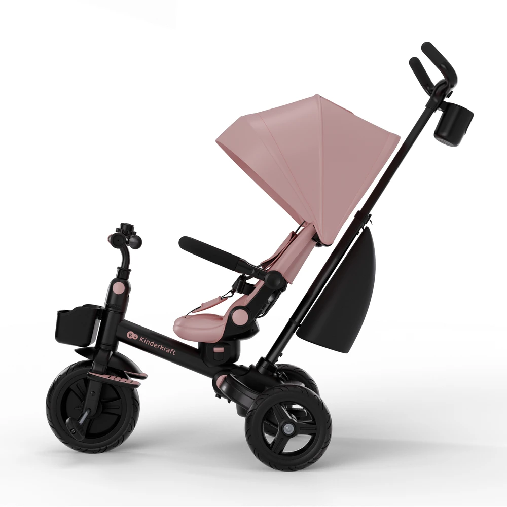 Vaikiškas triratukas Kinderkraft AVEO 2 Plus, rožinis