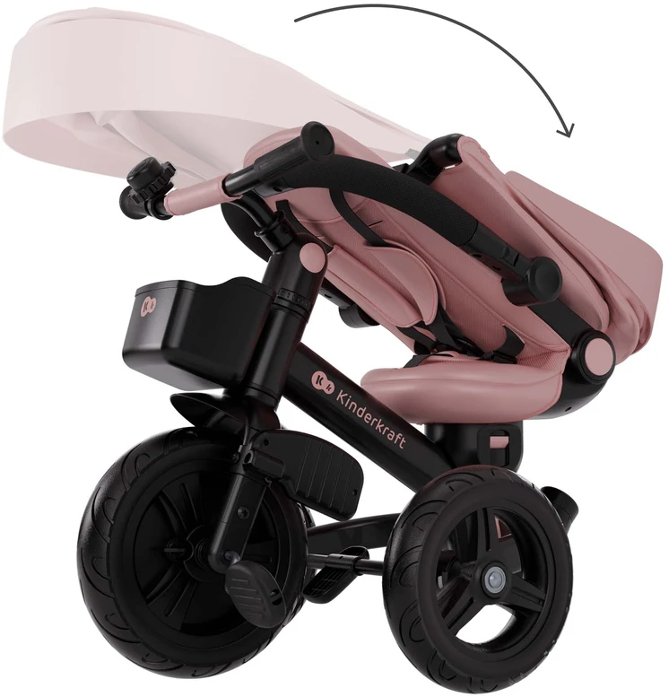 Vaikiškas triratukas Kinderkraft AVEO 2 Plus, rožinis