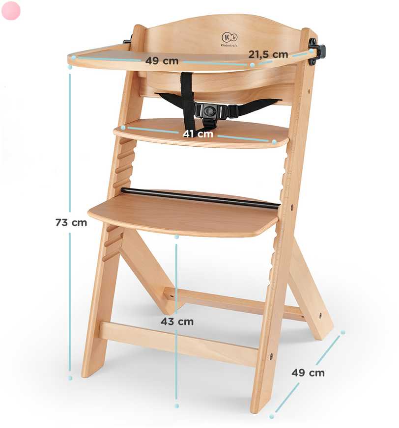 KINDERKRAFT maitinimo kėdutė ENOCK, juodas, KHENOC00BLK0000