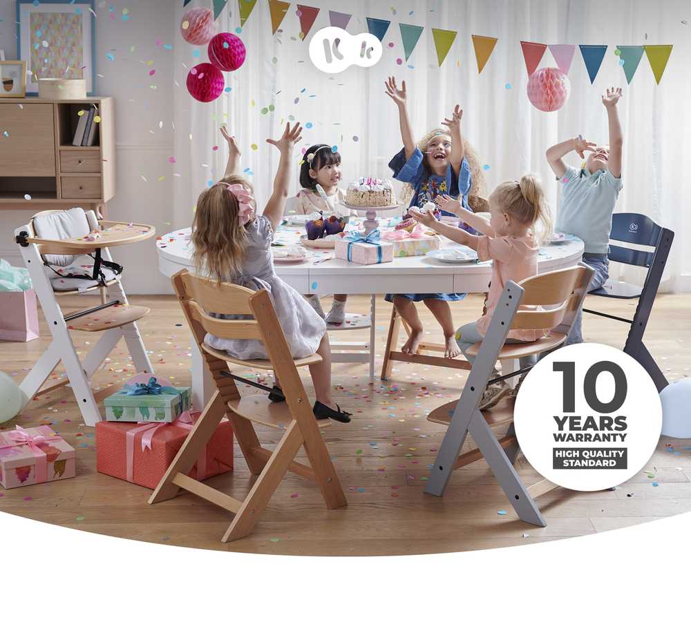KINDERKRAFT maitinimo kėdutė su paminkštinimu ENOCK, juodas and baltas, KHENOC0PBLK0000
