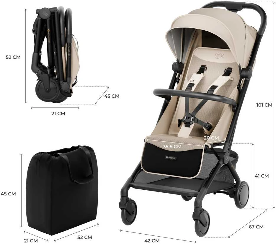 KINDERKRAFT sportinis vežimėlis Pultas 2, beige, KSPILO02BEG0000