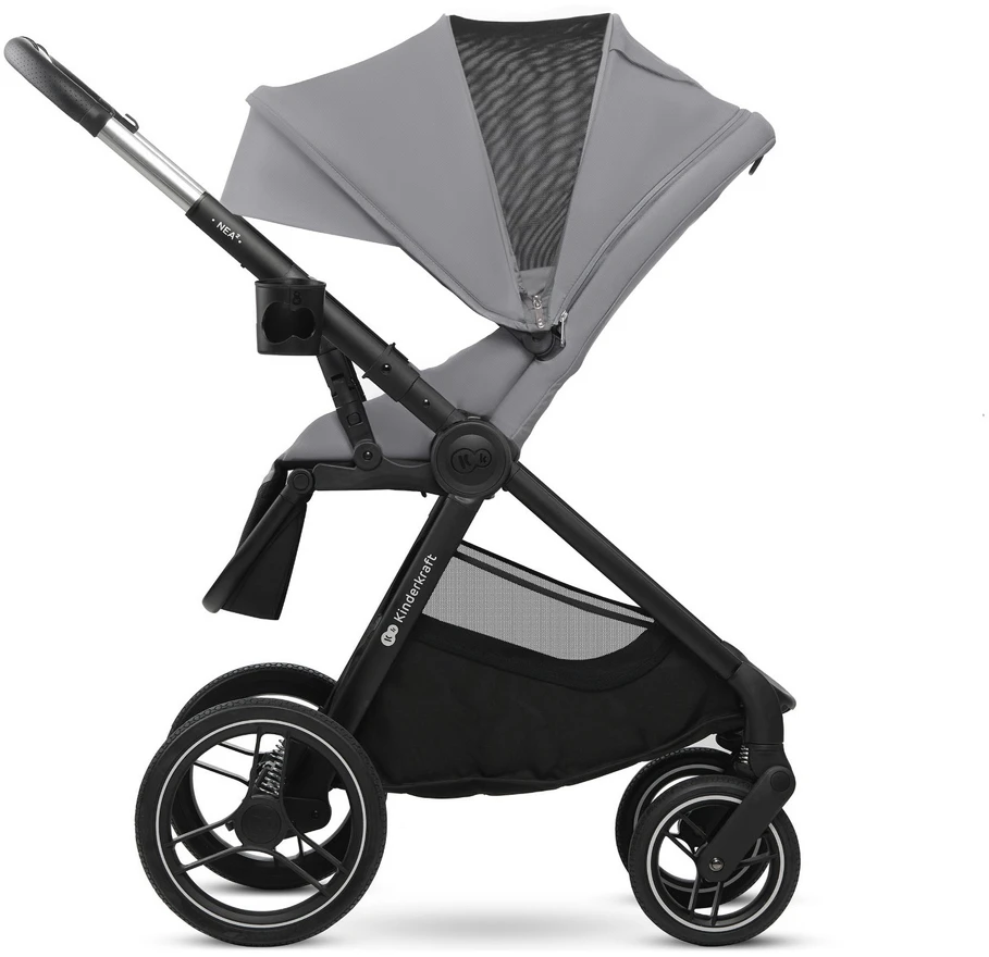 KINDERKRAFT universalus vežimas 2IN1 NEA 2.0, platinum pilkas, KSNEA002GRY2000