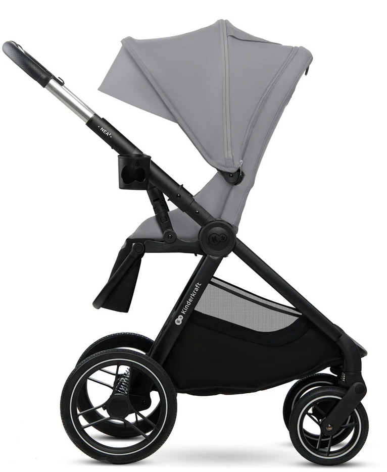 KINDERKRAFT universalus vežimas 2IN1 NEA 2.0, platinum pilkas, KSNEA002GRY2000