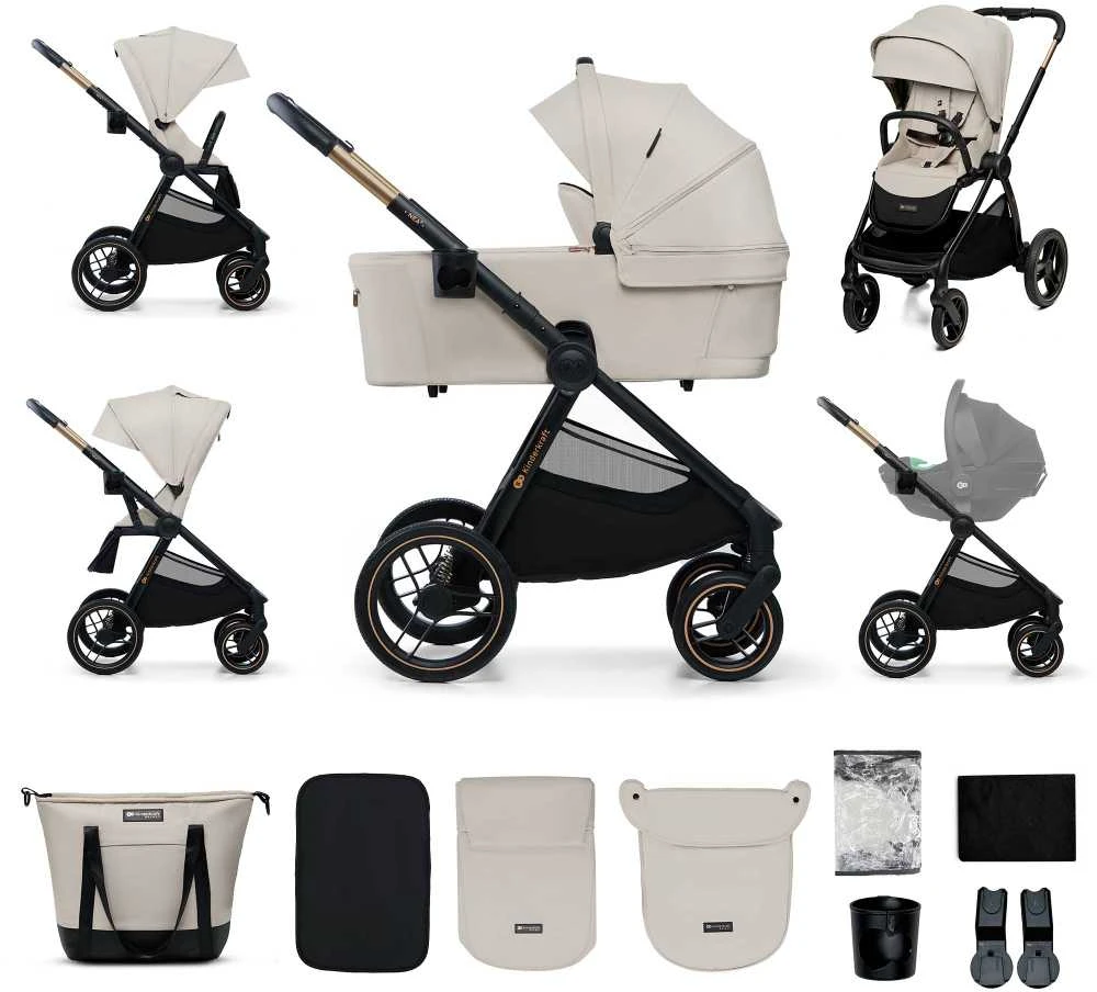 KINDERKRAFT universalus vežimas 2IN1 NEA 2.0, soft beige, KSNEA002BEG2000
