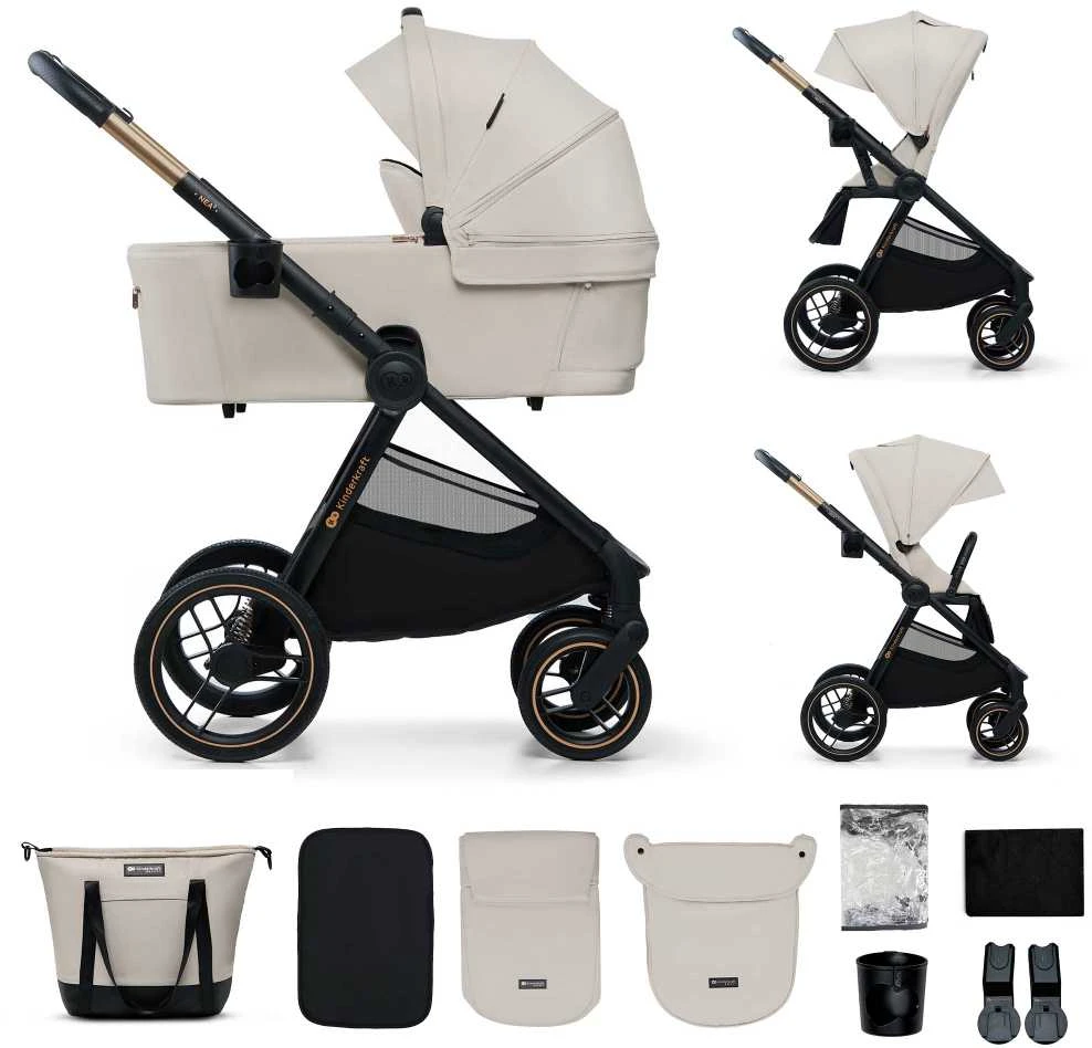 KINDERKRAFT universalus vežimas 2IN1 NEA 2.0, soft beige, KSNEA002BEG2000