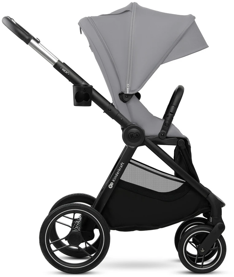 KINDERKRAFT universalus vežimas 2IN1 NEA 2.0, platinum pilkas, KSNEA002GRY2000
