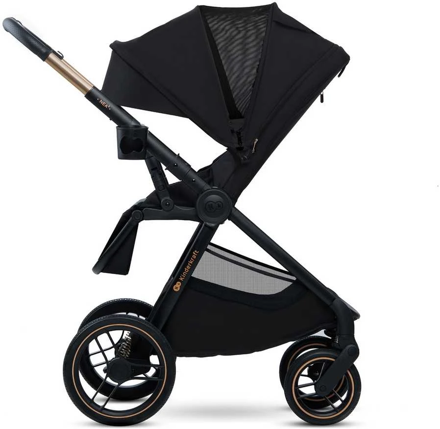 KINDERKRAFT universalus vežimas 2IN1 NEA 2.0, midnight juodas, KSNEA002BLK2000