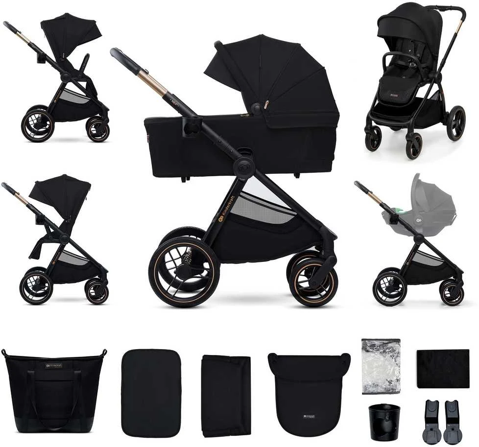 KINDERKRAFT universalus vežimas 2IN1 NEA 2.0, midnight juodas, KSNEA002BLK2000