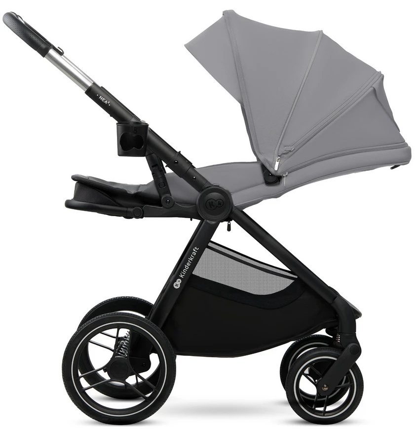 KINDERKRAFT universalus vežimas 2IN1 NEA 2.0, platinum pilkas, KSNEA002GRY2000