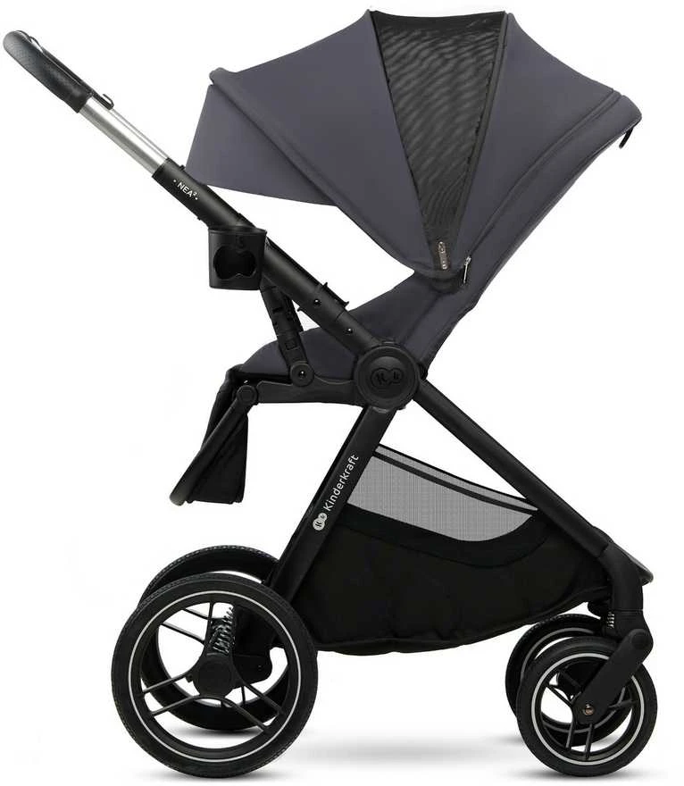 KINDERKRAFT universalus vežimas 2IN1 NEA 2.0, deep pilkas, KSNEA002DGR2000