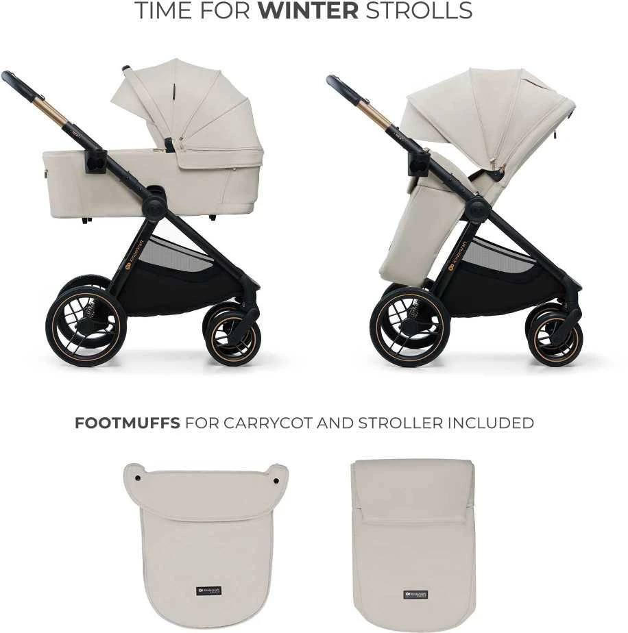 KINDERKRAFT universalus vežimas 2IN1 NEA 2.0, soft beige, KSNEA002BEG2000