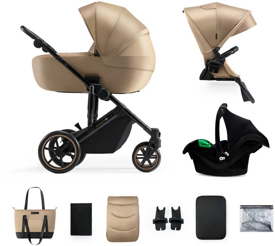KINDERKRAFT universalus vežimėlis 3in1 PRIME 2 3IN1 MINK PRO SANDROSE BEIGE, KSPRIM02BEG300I