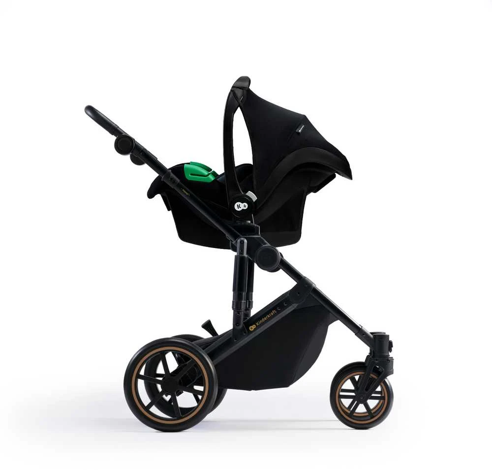 KINDERKRAFT universalus vežimėlis 3in1 PRIME 2 3IN1 MINK PRO VENEZIAN Juodas, KSPRIM02BLK300I