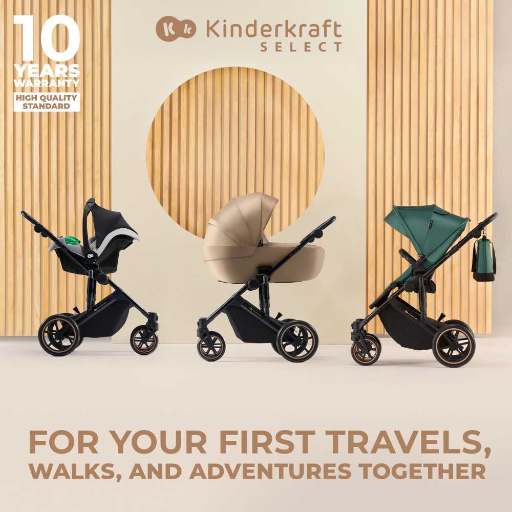 KINDERKRAFT universalus vežimėlis 3in1 PRIME 2 3IN1 MINK PRO SANDROSE BEIGE, KSPRIM02BEG300I