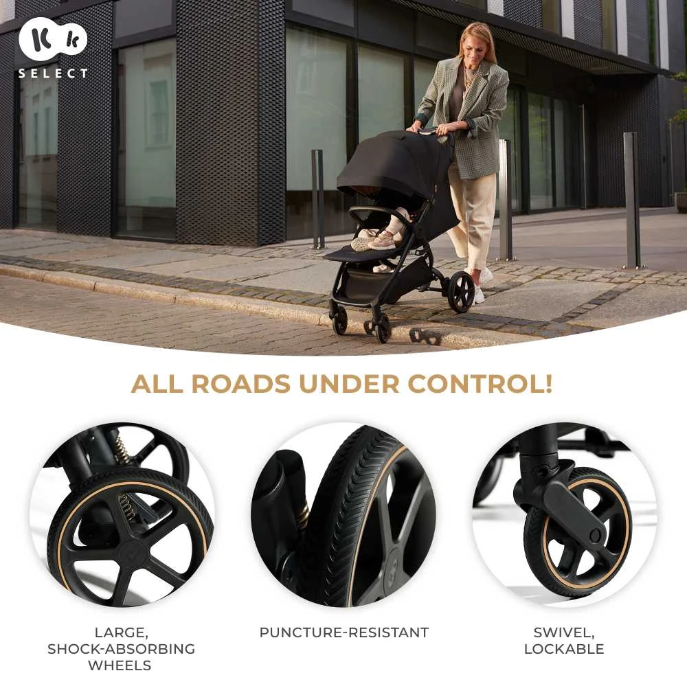 Vėžimėlis KINDERKRAFT MITZY INK BLACK, KSMITZ00BLK0000