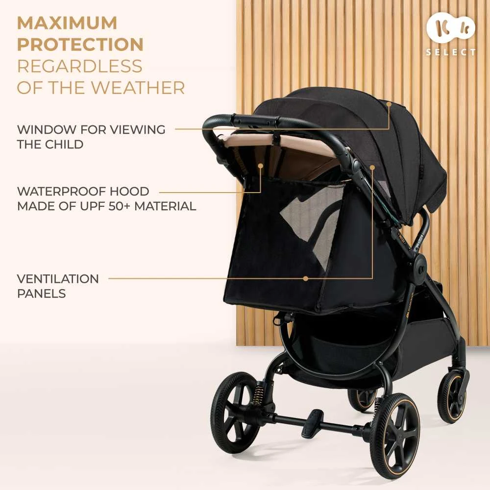 Vėžimėlis KINDERKRAFT MITZY INK BLACK, KSMITZ00BLK0000