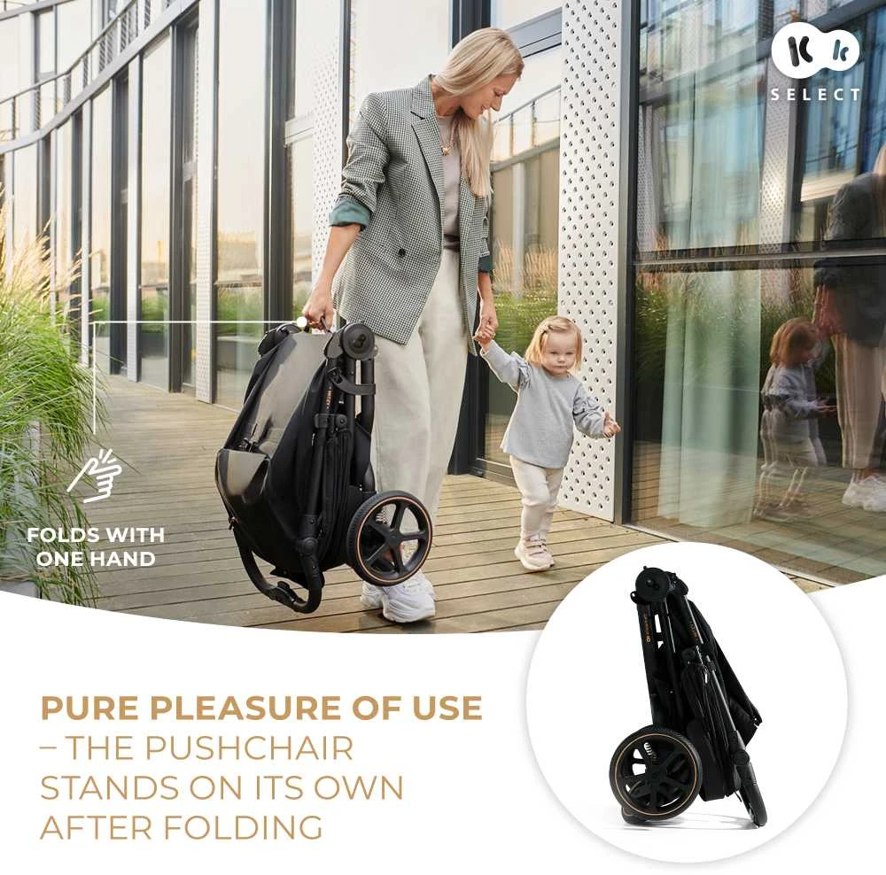 Vėžimėlis KINDERKRAFT MITZY INK BLACK, KSMITZ00BLK0000