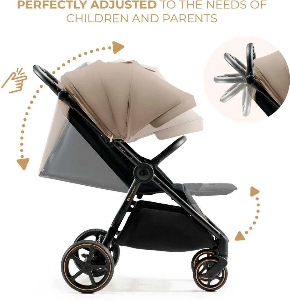 Vėžimėlis KINDERKRAFT MITZY LINEN BEIGE, KSMITZ00BEG0000